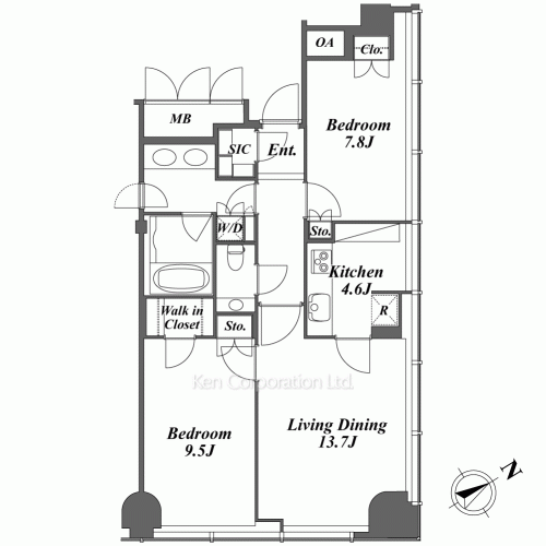 プラティーヌ西新宿の写真 間取り