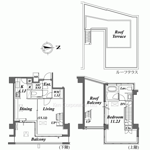 六本木エムケイアートレジデンスの写真 間取り