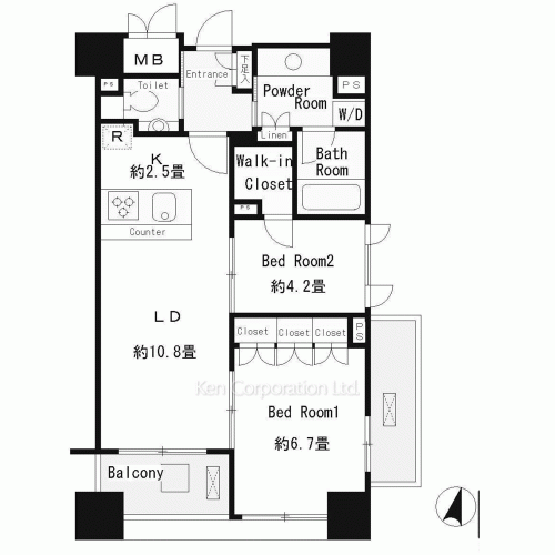 クオリア広尾の写真 間取り