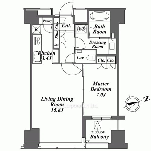 セントラルパークタワー ラ・トゥール新宿の写真 間取り