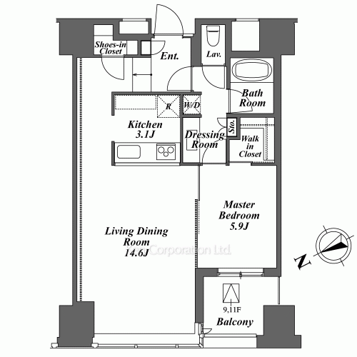 セントラルパークタワー ラ・トゥール新宿の写真 間取り