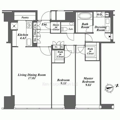 セントラルパークタワー ラ・トゥール新宿の写真 間取り