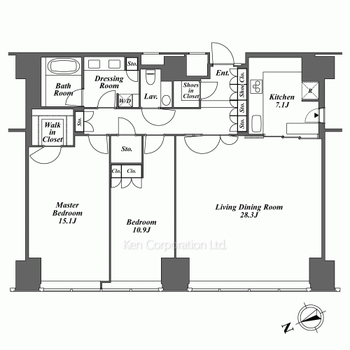 セントラルパークタワー ラ・トゥール新宿の写真 間取り