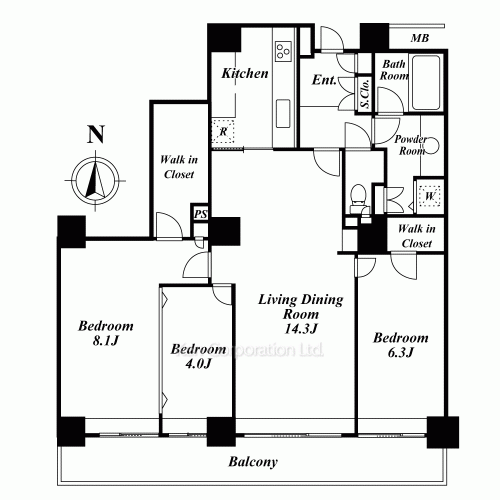 リバーポイントタワーの写真 間取り