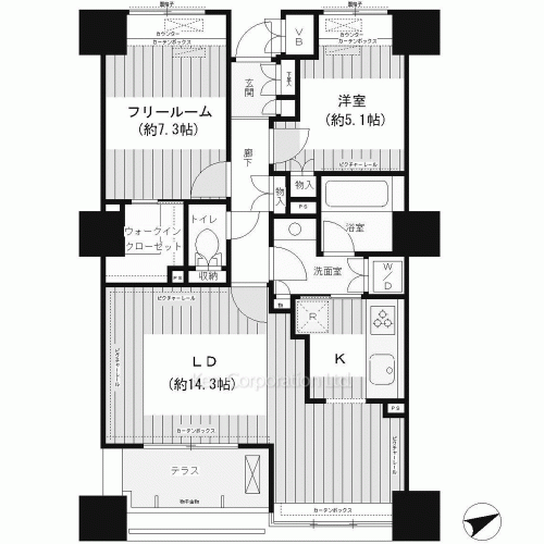 エンブレムコート明石町の写真 間取り
