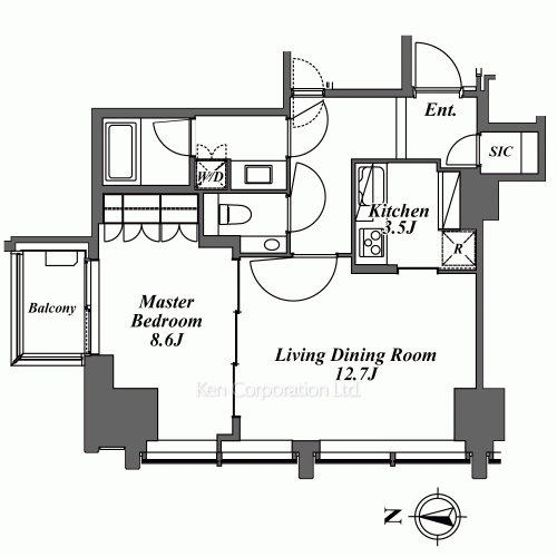 ラ・トゥール飯田橋の写真 間取り