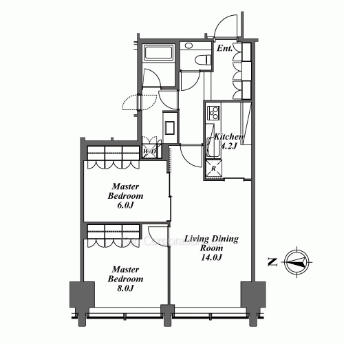 ラ・トゥール飯田橋の写真 間取り