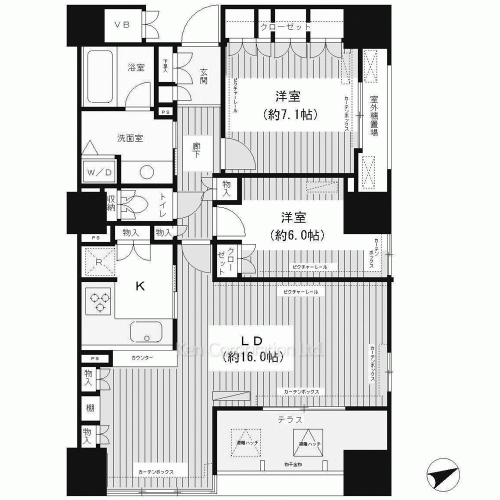 エンブレムコート明石町の写真 間取り