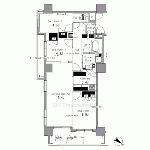 パークアクシス日本橋浜町の写真 間取り