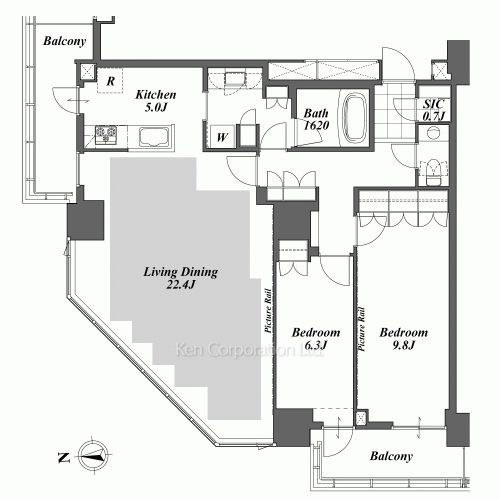Brillia ist Tower 勝どきの写真 間取り