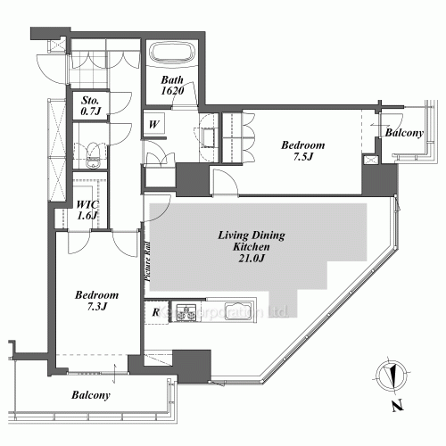 Brillia ist Tower 勝どきの写真 間取り