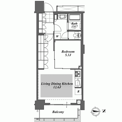 Brillia ist Tower 勝どきの写真 間取り