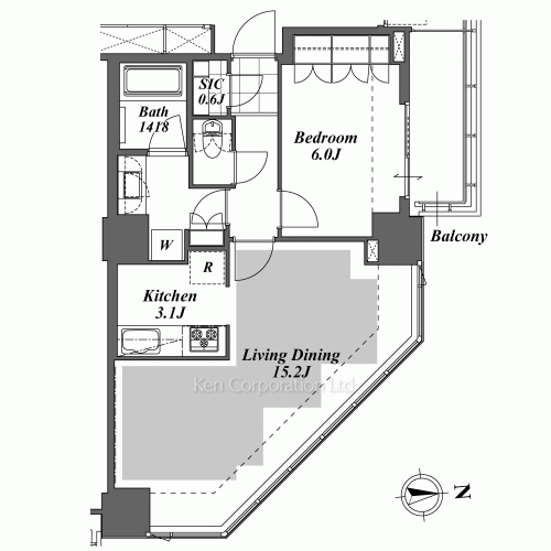 Brillia ist Tower 勝どきの写真 間取り