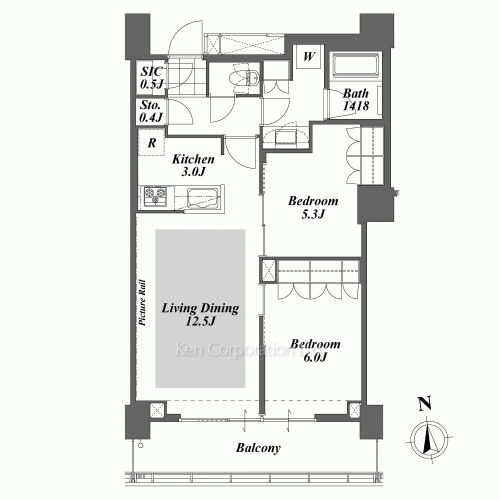 Brillia ist Tower 勝どきの写真 間取り