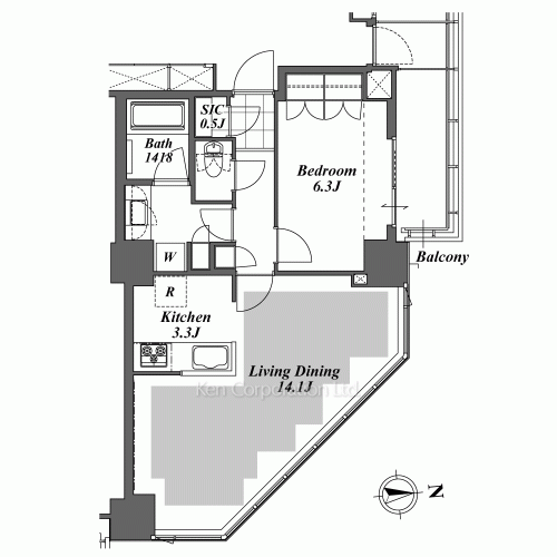 Brillia ist Tower 勝どきの写真 間取り