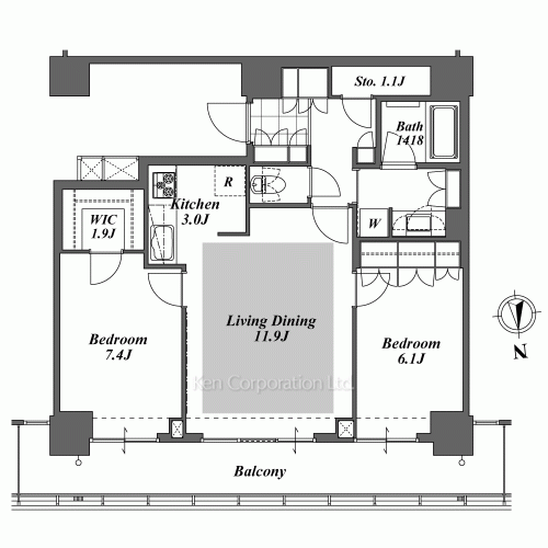 Brillia ist Tower 勝どきの写真 間取り