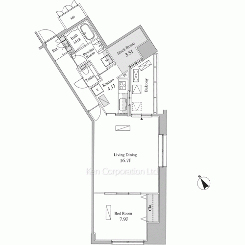 MOMENTO SHIODOMEの写真 間取り
