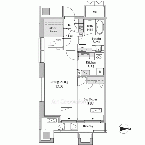 MOMENTO SHIODOMEの写真 間取り