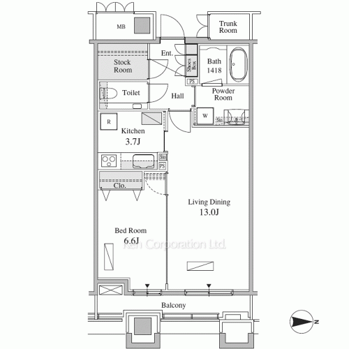 MOMENTO SHIODOMEの写真 間取り