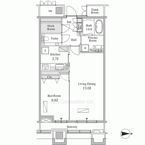 MOMENTO SHIODOMEの写真 間取り