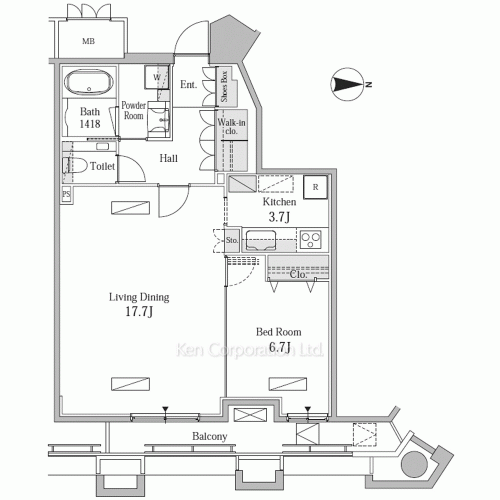 MOMENTO SHIODOMEの写真 間取り
