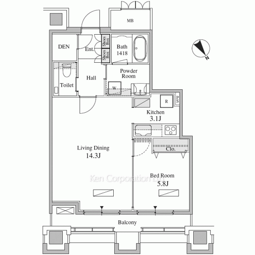MOMENTO SHIODOMEの写真 間取り