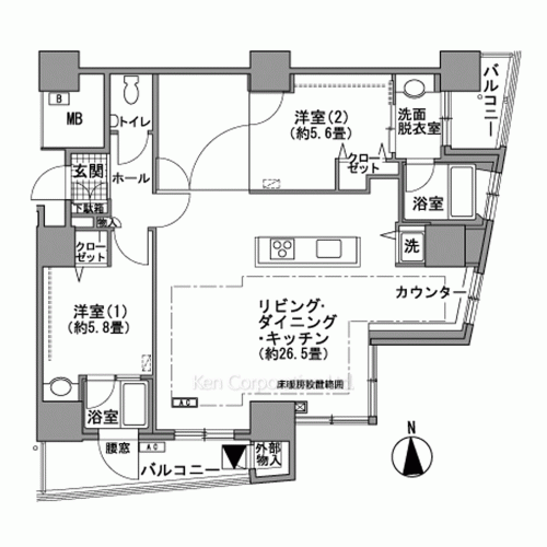 アクティ汐留の写真 間取り