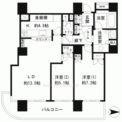 リバーポイントタワーの写真 間取り