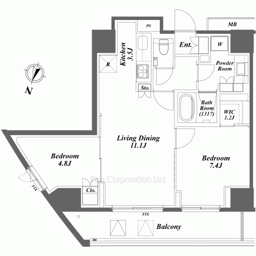 パークハビオ渋谷本町レジデンスの写真 間取り