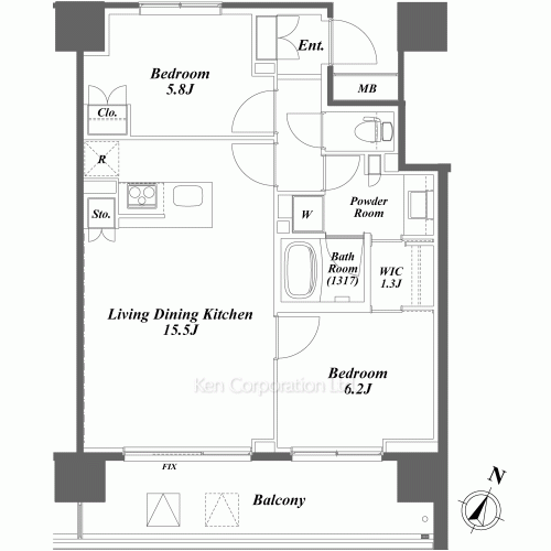パークハビオ渋谷本町レジデンスの写真 間取り