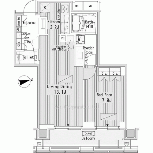 パークアクシス御成門の写真 間取り