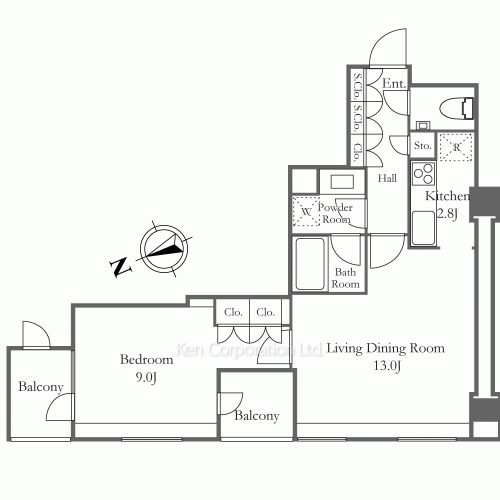 パークアクシス御成門の写真 間取り