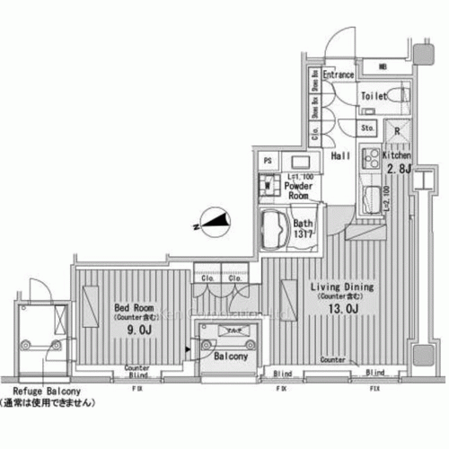 パークアクシス御成門の写真 間取り