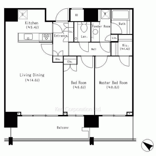 THE ROPPONGI TOKYO CLUB RESIDENCEの写真 間取り