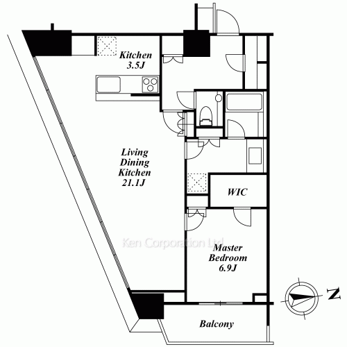 コンフォリア新宿イーストサイドタワーの写真 間取り