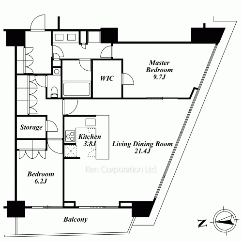 コンフォリア新宿イーストサイドタワーの写真 間取り