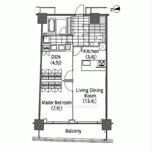 コンフォリア新宿イーストサイドタワーの写真 間取り