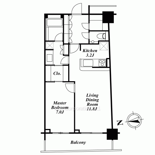 コンフォリア新宿イーストサイドタワーの写真 間取り