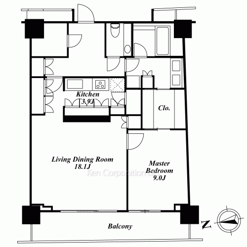 コンフォリア新宿イーストサイドタワーの写真 間取り
