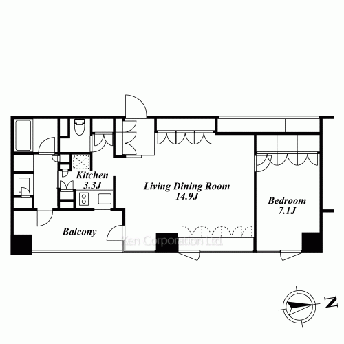 コンフォリア新宿イーストサイドタワーアネックスの写真 間取り