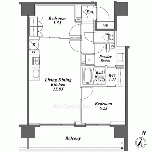 パークハビオ渋谷本町レジデンスの写真 間取り