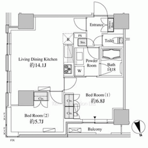 ベルファース芝浦タワーの写真 間取り