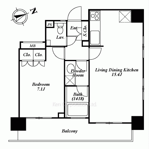 パークアクシス渋谷桜丘の写真 間取り