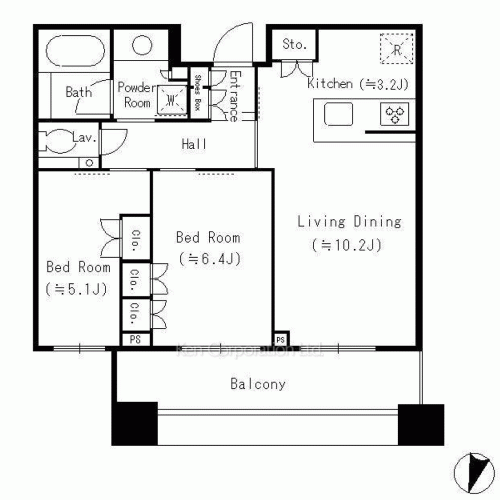 テラス渋谷美竹の写真 間取り