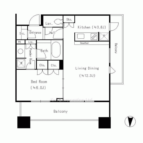 テラス渋谷美竹の写真 間取り