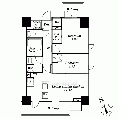 パークアクシス芝浦の写真 間取り