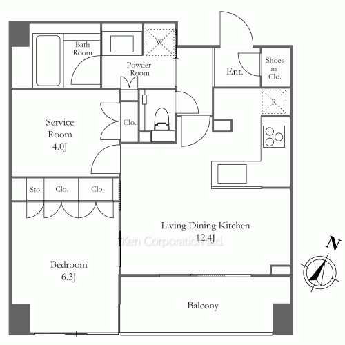 コンフォリア赤坂の写真 間取り