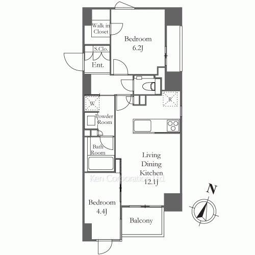 コンフォリア赤坂の写真 間取り