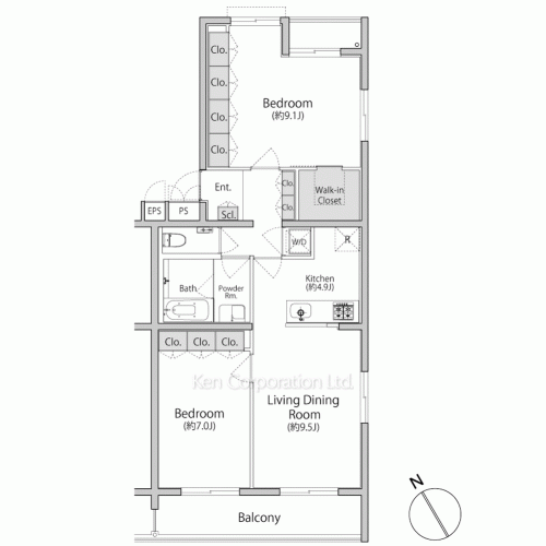 六本木BLESSの写真 間取り