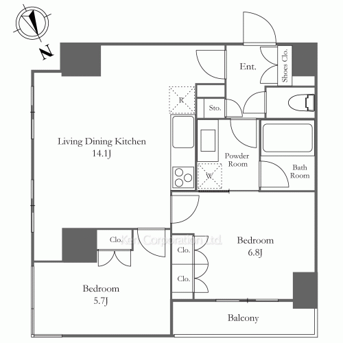 ベルファース芝浦タワーの写真 間取り